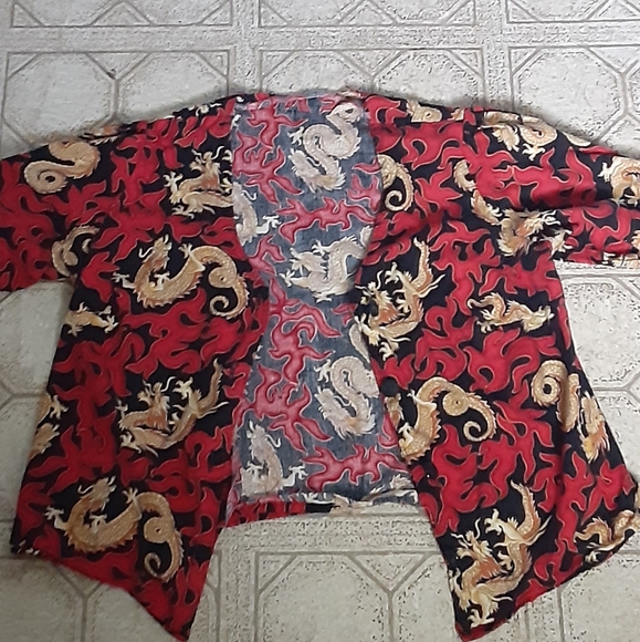 Handmade Dragon button down - Picture 2 of 3